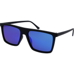 Noah Premium Polarised Rectangle Sunglasses - Black Blue